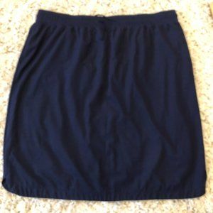 The Main Street Exchange Women's XXL Navy Elastic Waist Skirt w/Drawstring Comfo